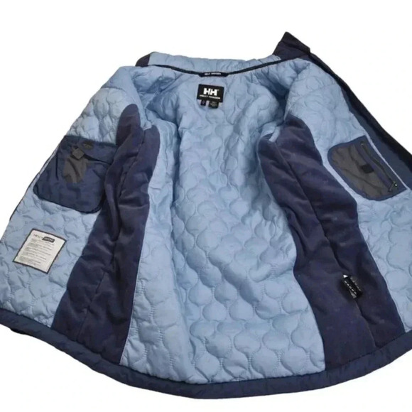 Helly Hansen Ski Jacket Long Hood Insulated Blue Helly Tech  Size Small - Picture 5 of 13
